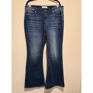 KanCan Jeans Women Size 2XL Dark Wash High Rise Flare Bootcut Denim Pants 2103